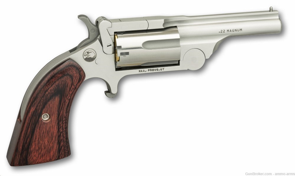 NAA Ranger Break Top II .22 Magnum 2.5" SS Rosewood 5 Rds NAA-22M-R250-img-1