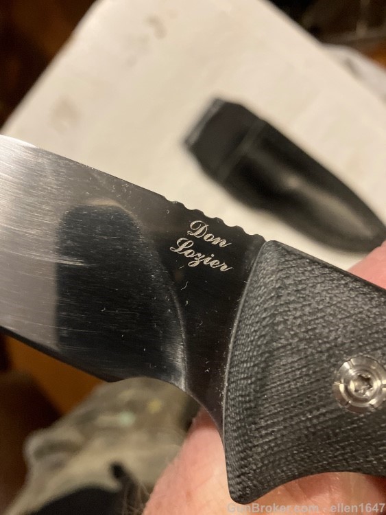 Custom Don Lozier hunting knife never used mint -img-8