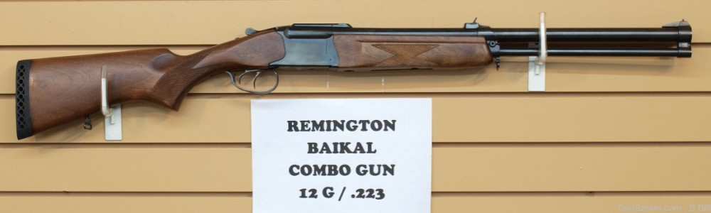 REMINGTON BAIKAL COMBINATION SHOTGUN / RIFLE 12 GAUGE/ 223 REM EXC LIKE NEW-img-0