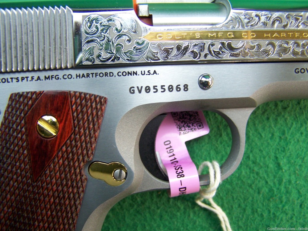 FACTORY NEW COLT 38 SUPER, GOVERNMENT MODEL, 01911C, DHM ENGRAVED, MATCH BB-img-7
