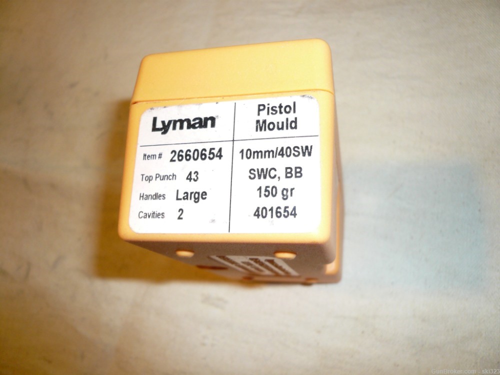 LYMAN 401654 2-CAV 10MM/40SW 150 GR MOLD (NEW) FREE SHIPPING!-img-0