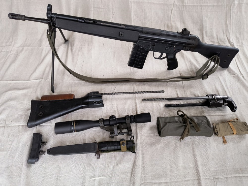 1981HK-91 Very good condition, 40 mags. Leupold Scope, 3 stocks, bayonet   -img-2