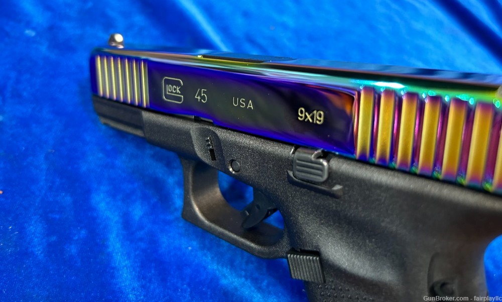 BRAND NEW Glock 45 9mm Pistol with Rainbow Slide Finish!-img-8