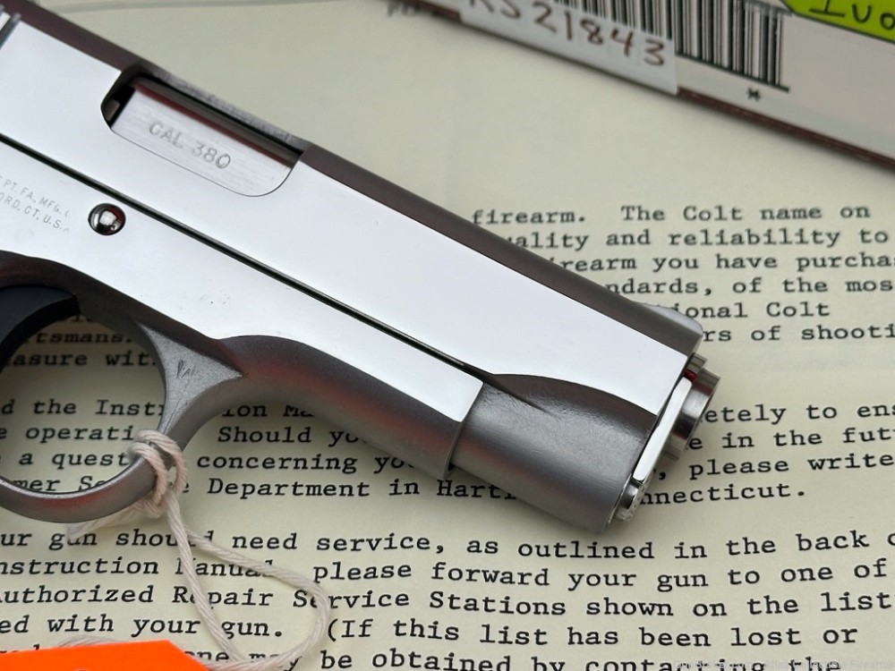 GORGEOUS 1992 Colt Government .380 ACP |*POLISHED STAINLESS & IVORY*|-img-7