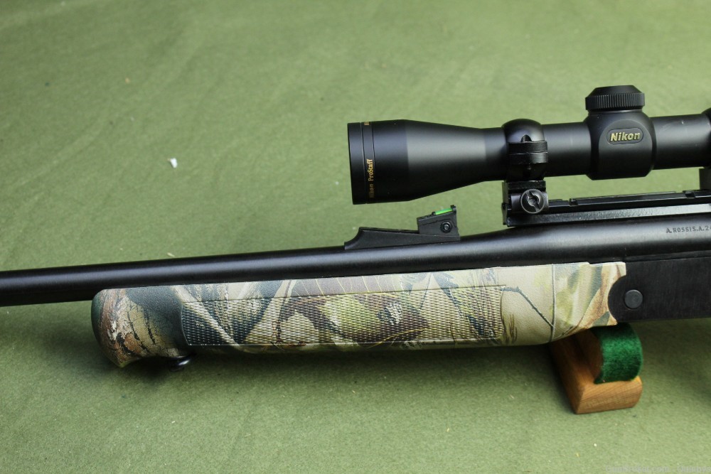 Rossi Braztech R243MBS Camo 243 win Single Shot Rifle W/ Nikon 2-7 Scope-img-6