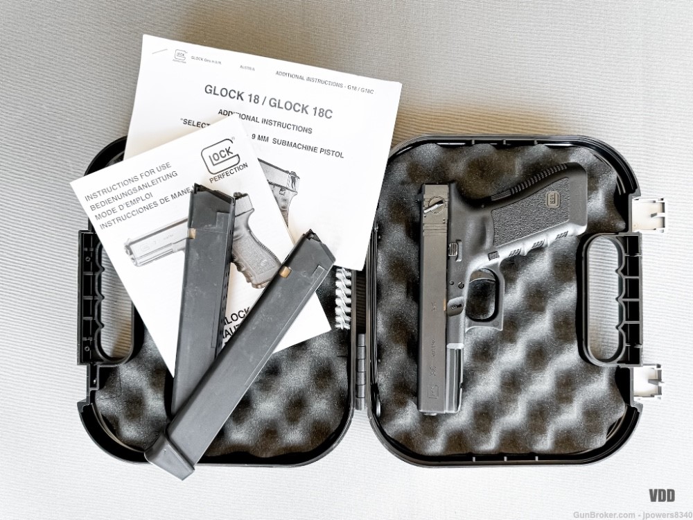 Glock G18C 9x19 Post Sample Machine Gun…No Law Letter-img-0