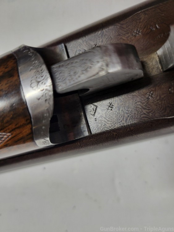 Greener Shotgun SxS 12 Gauge Black Powder W/ Case and Tools 1896 Antique -img-14