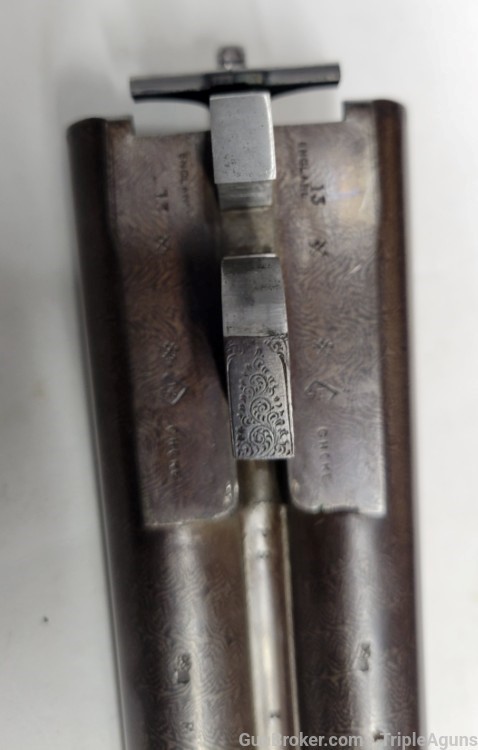 Greener Shotgun SxS 12 Gauge Black Powder W/ Case and Tools 1896 Antique -img-137