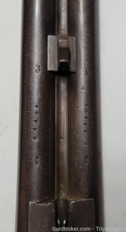 Greener Shotgun SxS 12 Gauge Black Powder W/ Case and Tools 1896 Antique -img-140