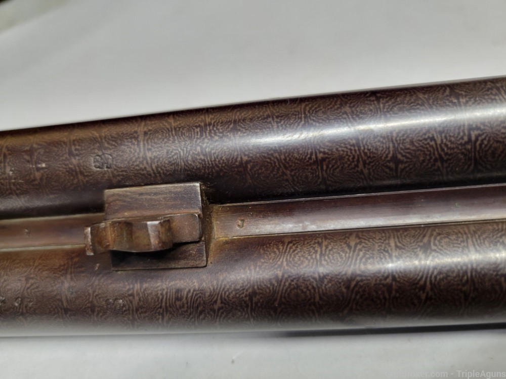 Greener Shotgun SxS 12 Gauge Black Powder W/ Case and Tools 1896 Antique -img-139