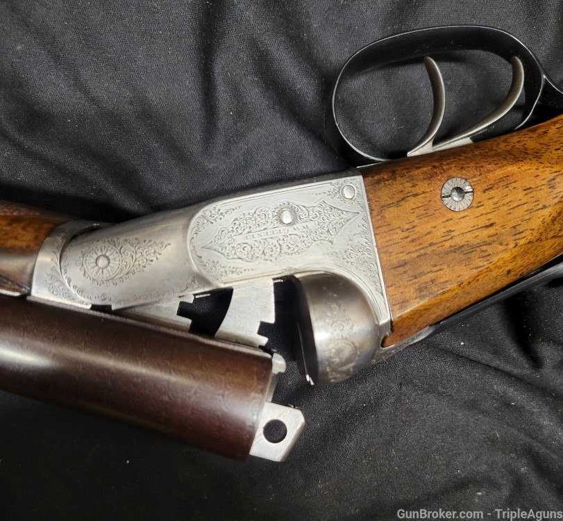 Greener Shotgun SxS 12 Gauge Black Powder W/ Case and Tools 1896 Antique -img-3