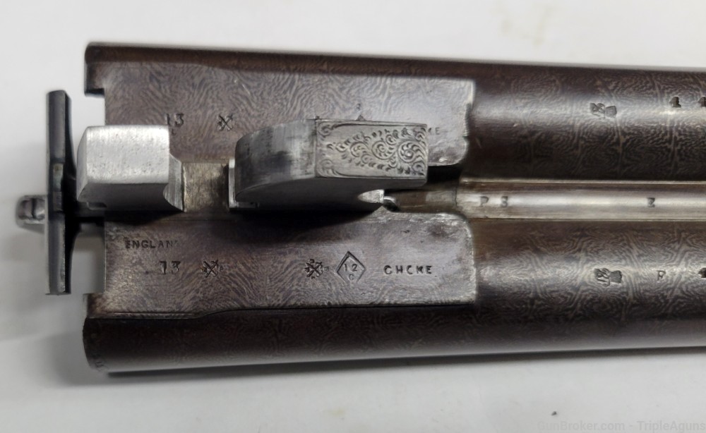 Greener Shotgun SxS 12 Gauge Black Powder W/ Case and Tools 1896 Antique -img-138