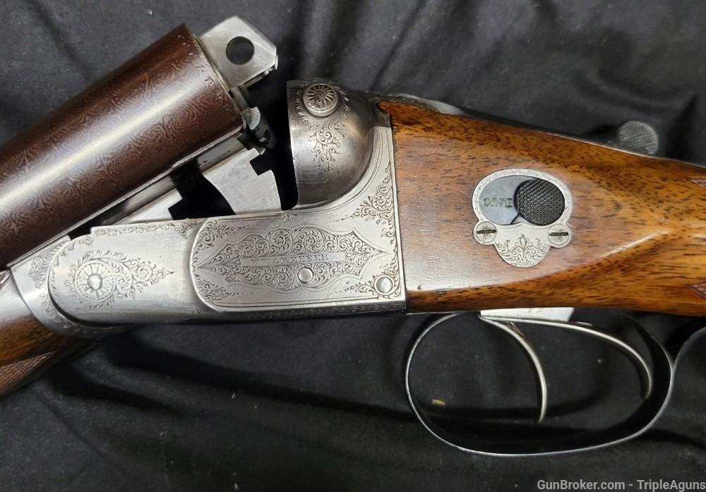 Greener Shotgun SxS 12 Gauge Black Powder W/ Case and Tools 1896 Antique -img-2