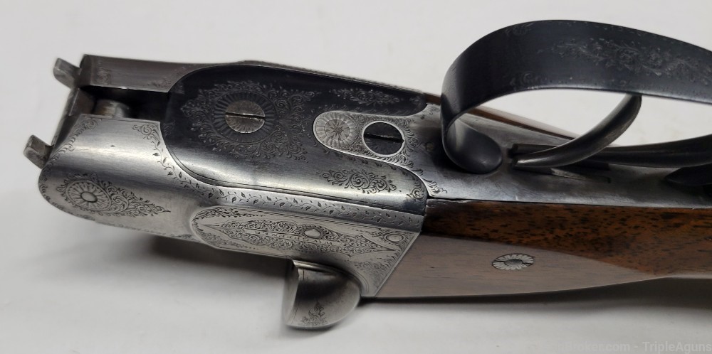 Greener Shotgun SxS 12 Gauge Black Powder W/ Case and Tools 1896 Antique -img-94