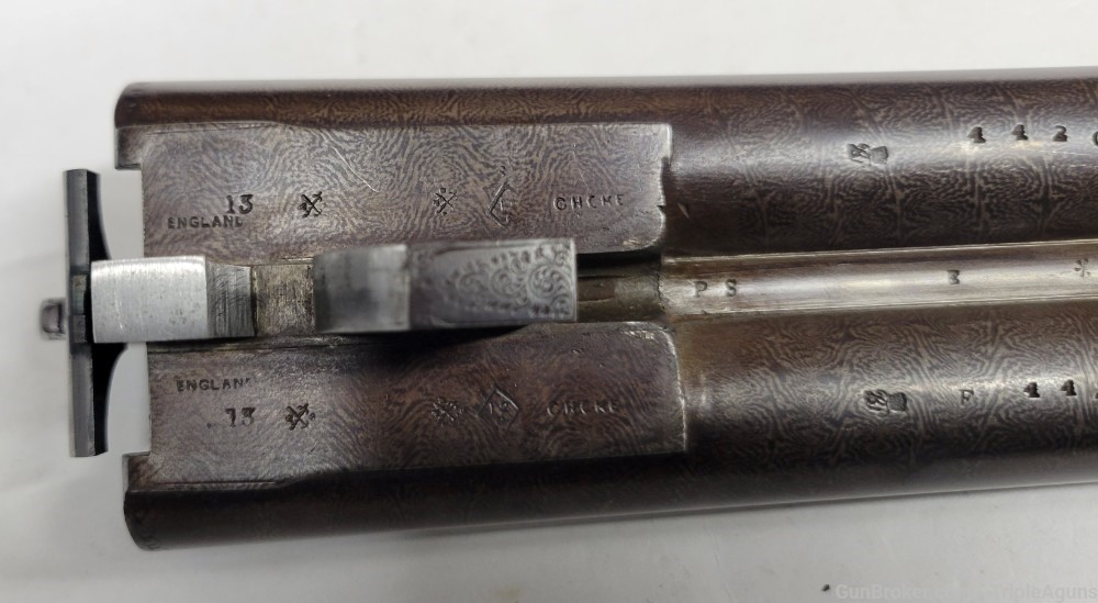 Greener Shotgun SxS 12 Gauge Black Powder W/ Case and Tools 1896 Antique -img-136