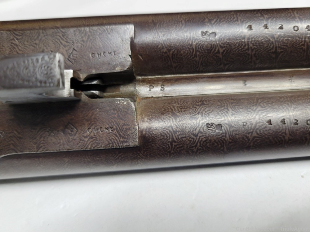 Greener Shotgun SxS 12 Gauge Black Powder W/ Case and Tools 1896 Antique -img-132