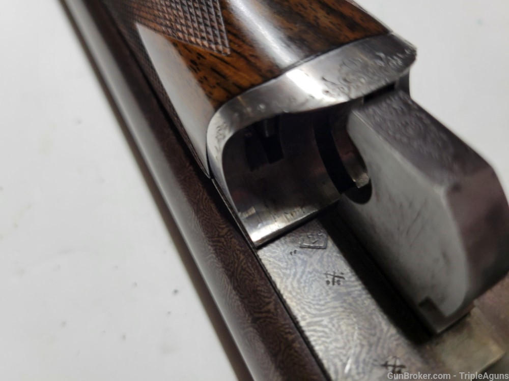Greener Shotgun SxS 12 Gauge Black Powder W/ Case and Tools 1896 Antique -img-13
