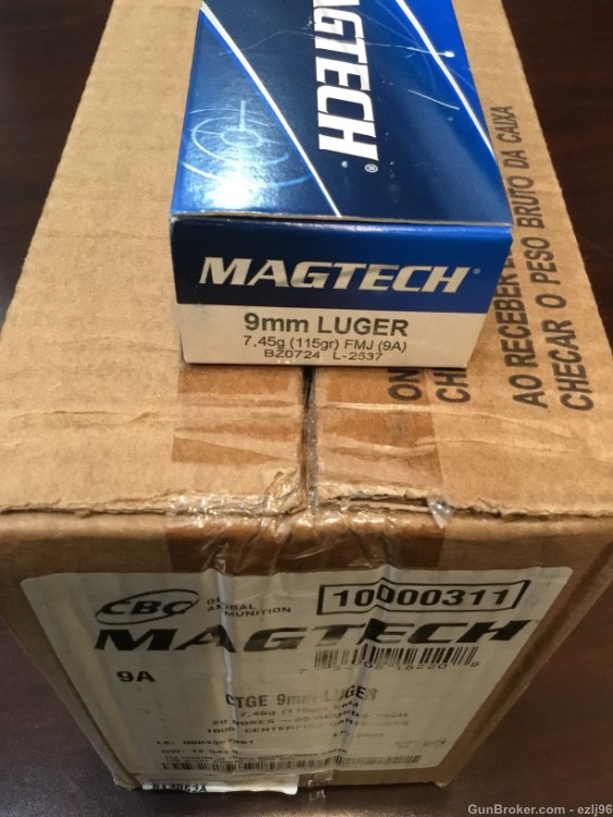 PENNY AUCTION MAGTECH 9MM LUGER 1000 ROUNDS 115GR. FMJ-img-1