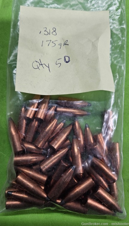 .318 Dia, 175gr Jacketed Soft Nose bullets-img-0