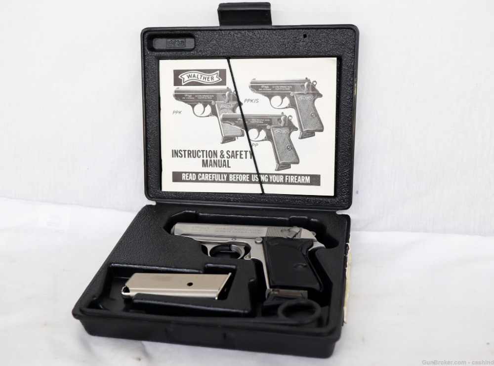 1993 Walther Model PPK .380ACP S.Auto Stainless Pistol – Black Grip -img-0