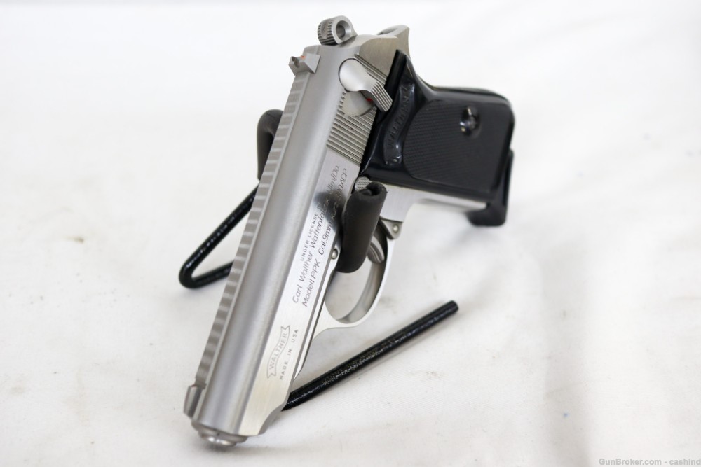 1993 Walther Model PPK .380ACP S.Auto Stainless Pistol – Black Grip -img-4