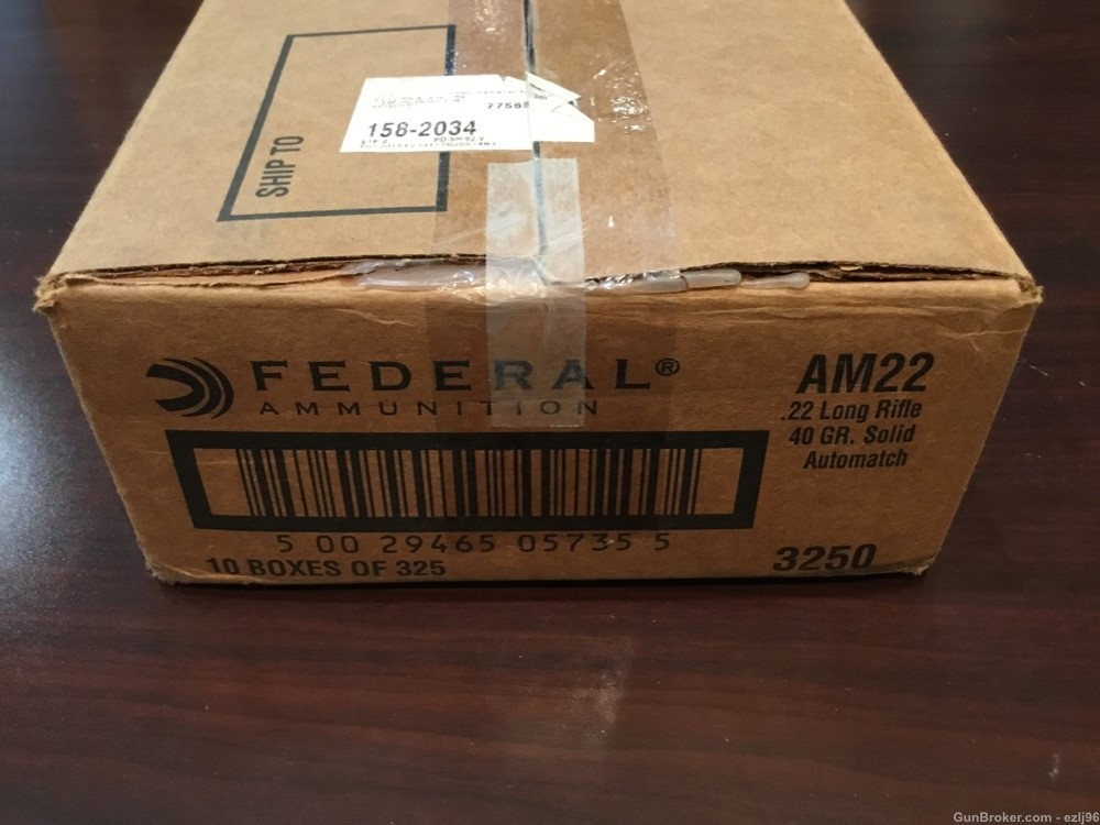 PENNY AUCTION FEDERAL .22 LR LONG RIFLE 40 GR 3250 ROUNDS-img-0
