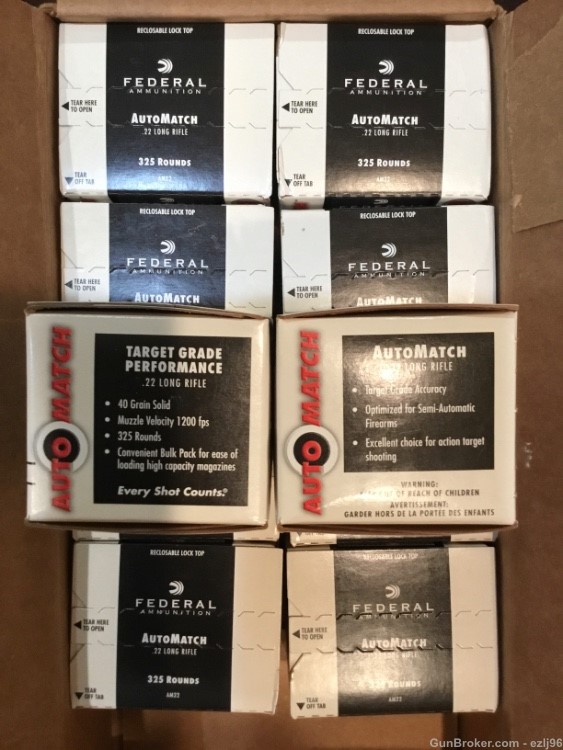 PENNY AUCTION FEDERAL .22 LR LONG RIFLE 40 GR 3250 ROUNDS-img-2