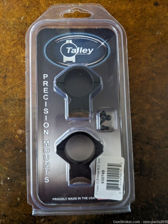 Talley Scope mount rings 1" Low 930749 - Cooper 21, 57 - Kimber 84, 22-img-0