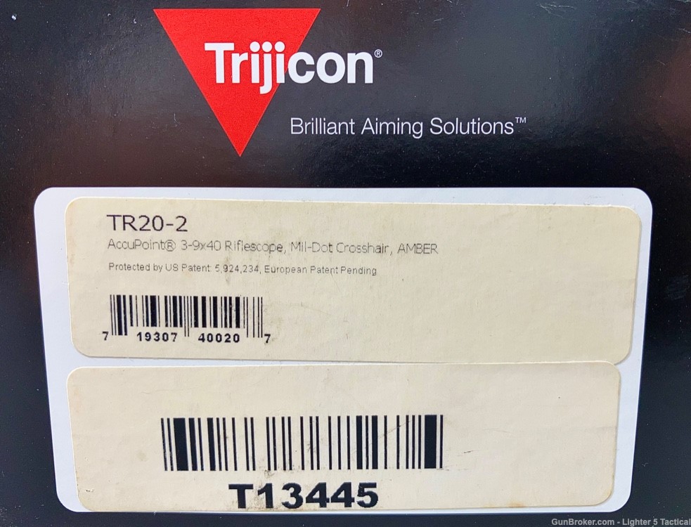 Trijicon Accupoint, 3-9x40mm, Mildot Reticle, Illuminated Amber Dot, Used-img-4