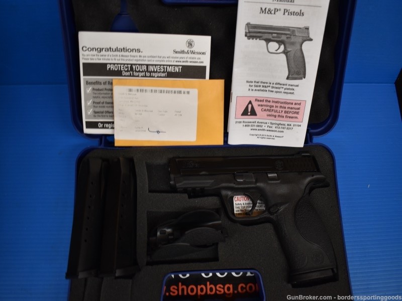 SMITH & WESSON M&P40 .40 S&W 4.25" w/NIGHT SIGHTS+CASE+(3) MAGS+MANUAL+-img-13