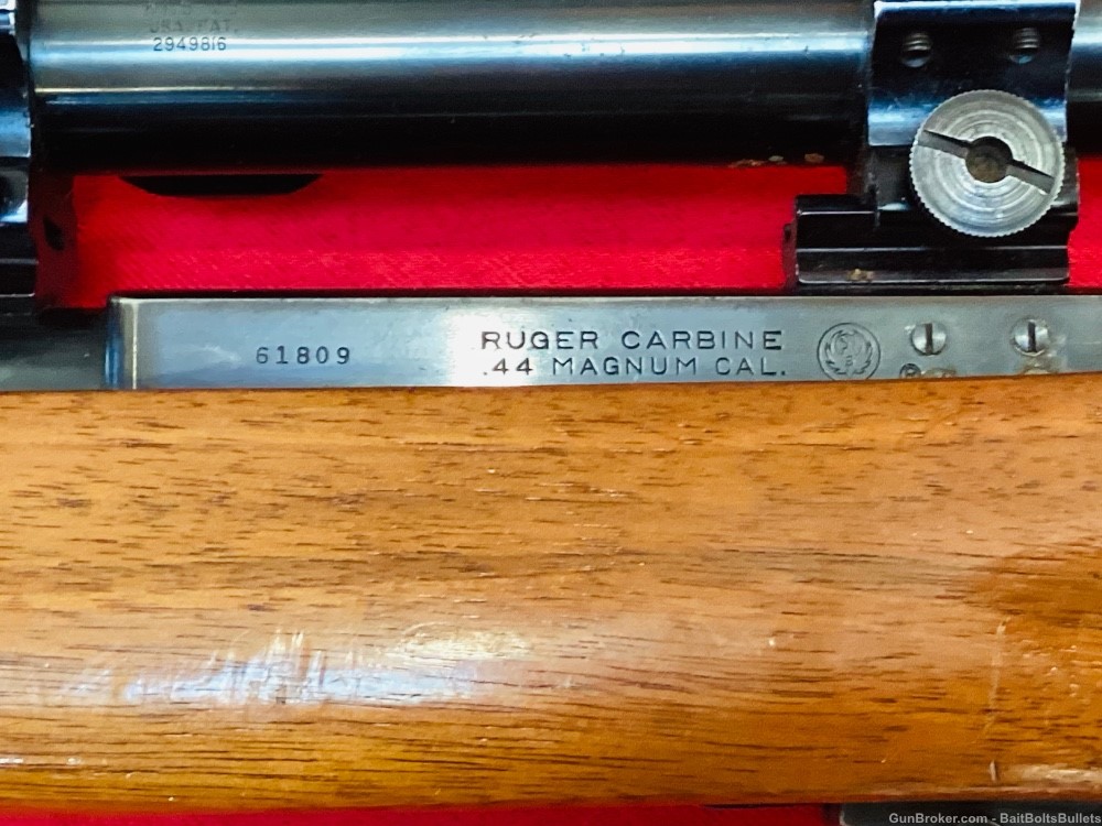 Ruger 44 Carbine Semi Auto 18” 4rd w/ Rings & Scope Used-img-2
