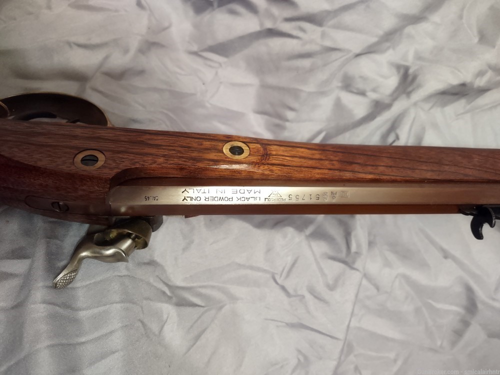 Pedersoli Pennsylvania Long Rifle, .45cal percussion. Nice wood! Like new! -img-7