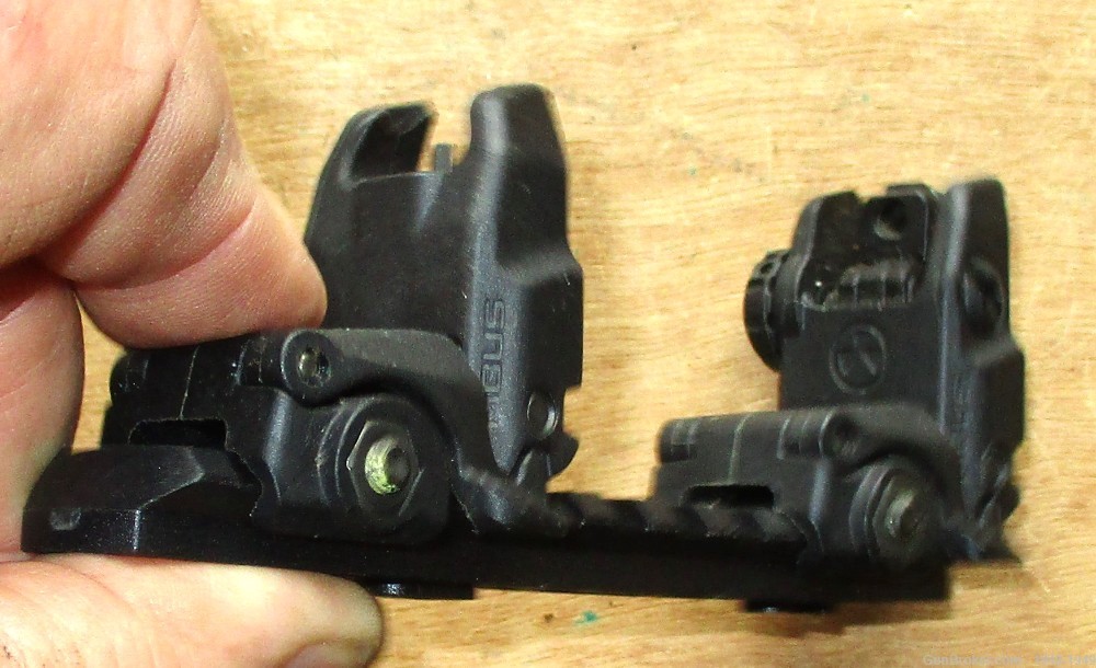 MAG PUL Industries MBUS Fold Down Front & Rear Back Up Sight Set - Set # 1-img-3