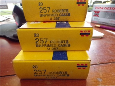 257 roberts rifle brass. new in winchester boxes