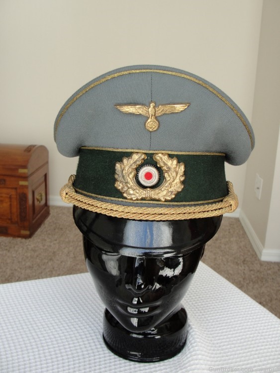 WW2 German Original Schellenberg Sonderklasse General Officers visor hat.-img-0