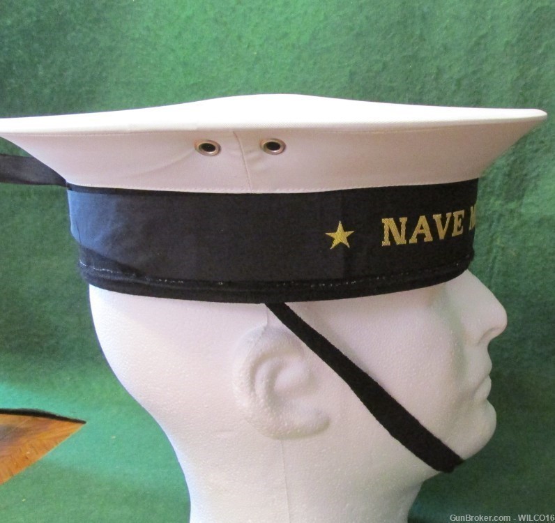 Vintage Italian Navy Pork Pie hat-img-2