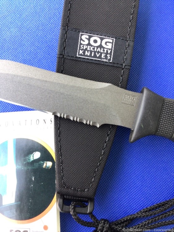 SOG S37 Early Navy Seal Knife, box and papers SEKI, JAPAN-img-3