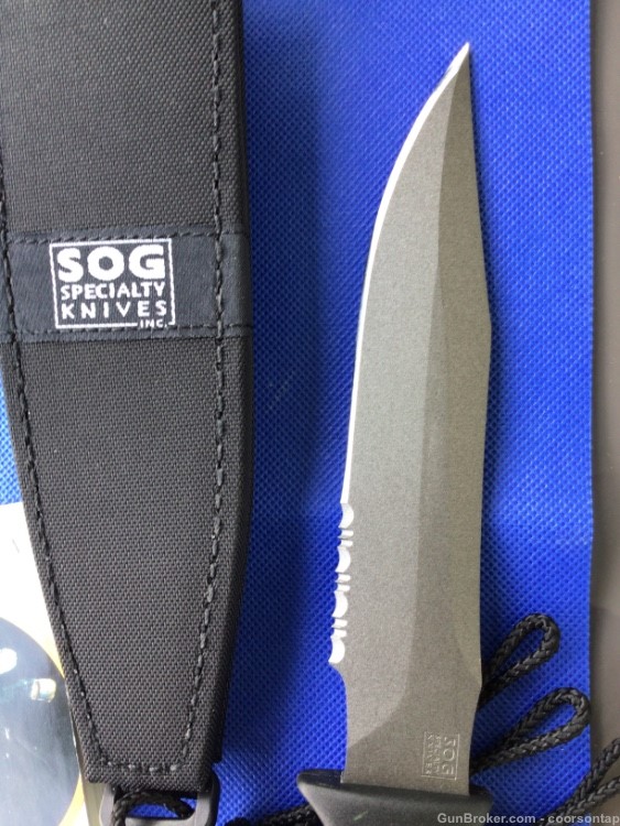 SOG S37 Early Navy Seal Knife, box and papers SEKI, JAPAN-img-4