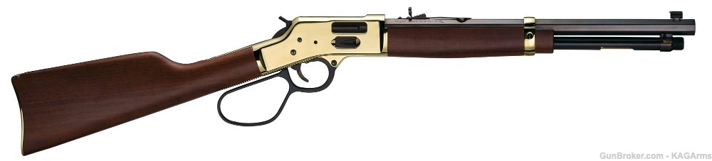 Henry Big Boy Carbine Brass 357 Magnum Large Loop Lever Action 16.5" H006GM-img-0
