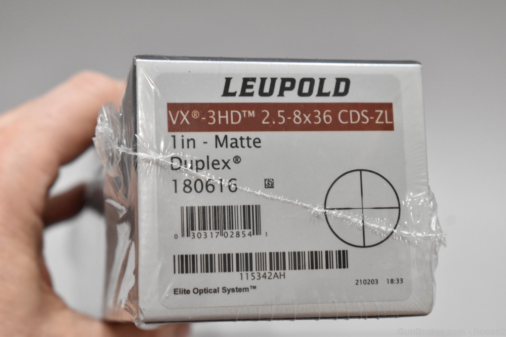 Leupold VX-3HD 2.5-8x36 CDS-ZL Duplex Reticle 1" Rifle Scope 180616 NOS-img-3
