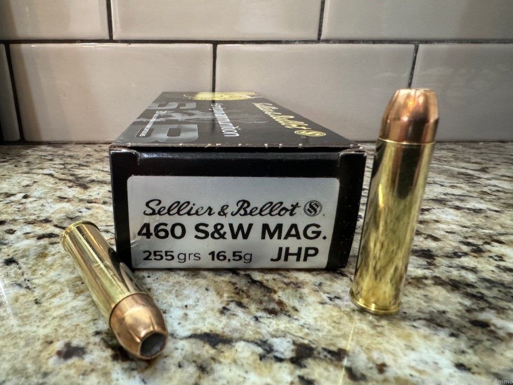 Sellier & Bellot 460 S&W Mag 255 gr Jacketed Hollow Point (JHP) 20 Rounds -img-0