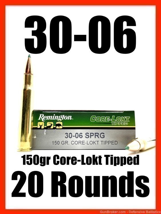 Remington Core-Lokt Tipped .30-06 SPRG 150gr CA IL NJ NY-img-0