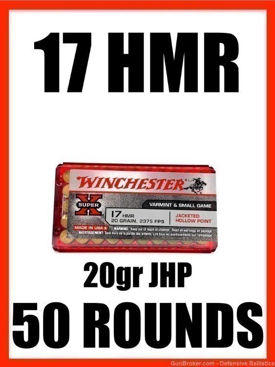Winchester Super-X .17 HMR 20 grain 50 Rounds CA IL NJ NY-img-0