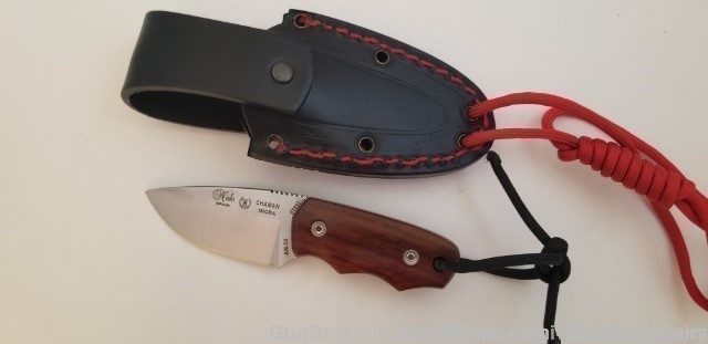 M. NIETO Mini Fixed Knife. Cocobolo Wood Handle. Stainless Steel Blade. N17-img-0