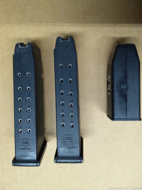 Glock Pistol Magazines,  2-15rd. 40S&W, and Loader -img-0
