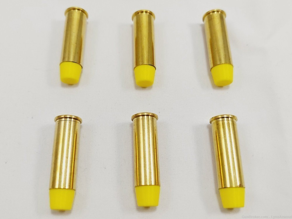 44 Magnum Brass Snap caps / Dummy Training Rounds - Set of 6 - Yellow-img-4