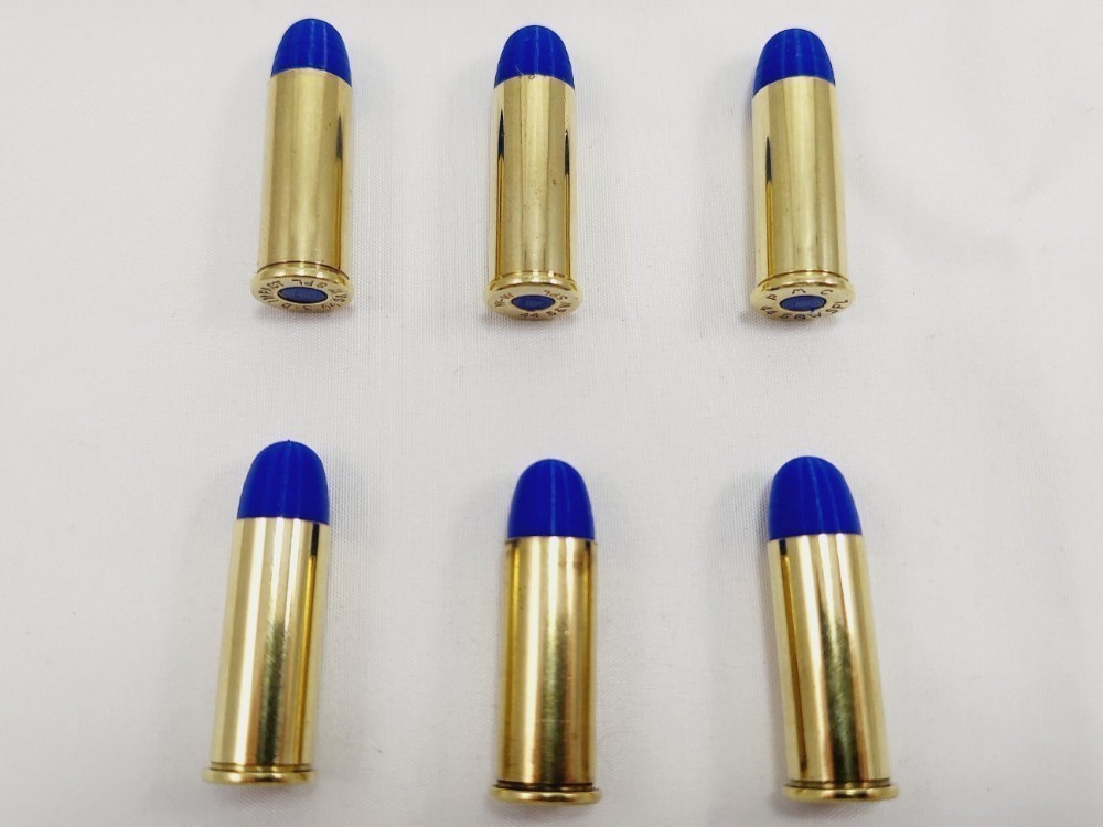 44 Special Brass Snap caps / Dummy Training Rounds - Set of 6 - Blue-img-2