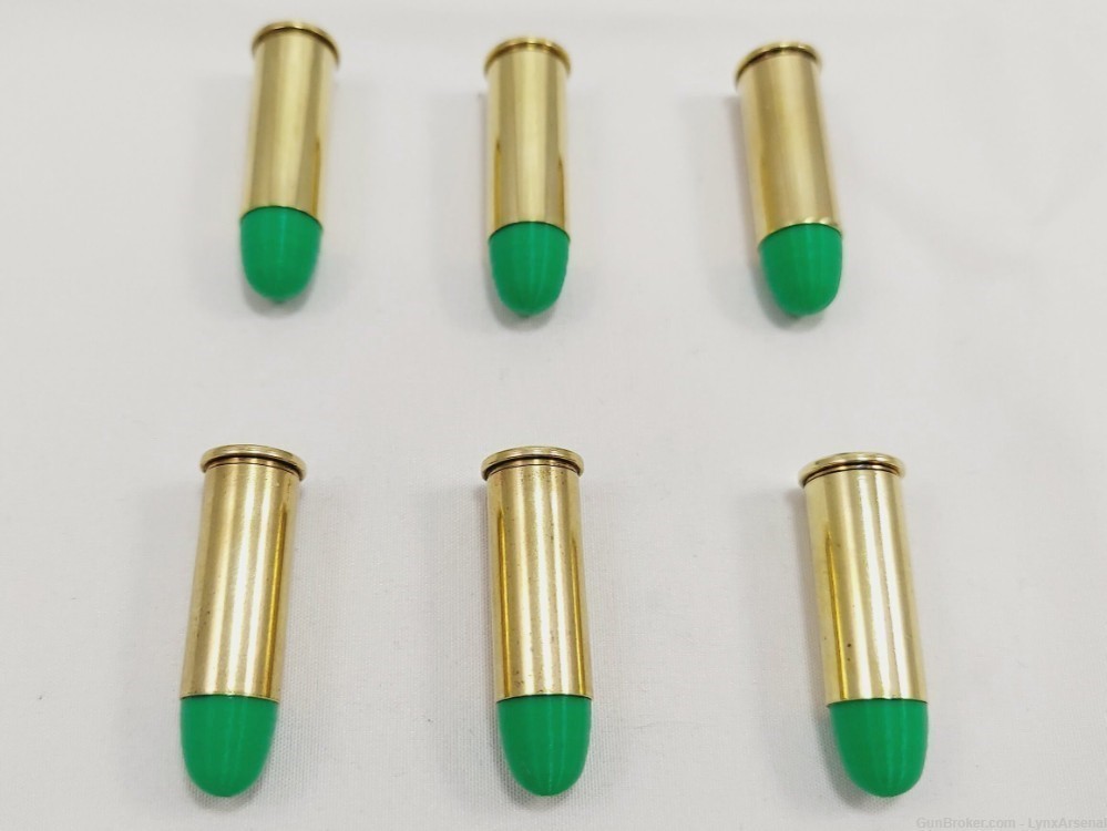 44 Special Brass Snap caps / Dummy Training Rounds - Set of 6 - Green-img-4