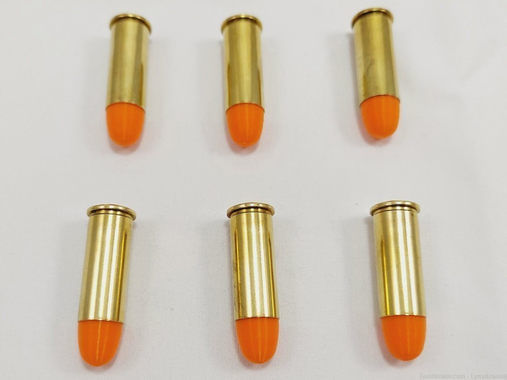 44 Special Brass Snap caps / Dummy Training Rounds - Set of 6 - Orange-img-4