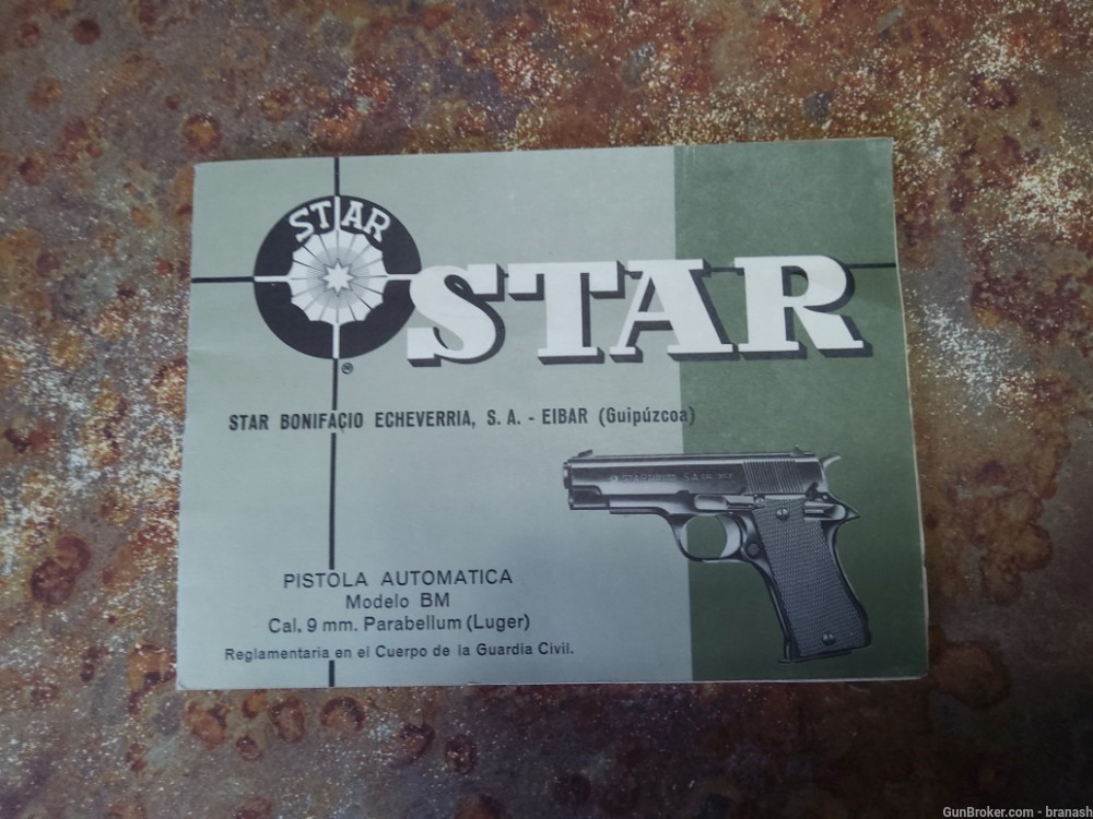 Star bm 9mm Manual, Cleaning Rod and Box -img-1